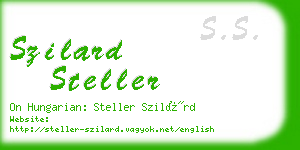 szilard steller business card